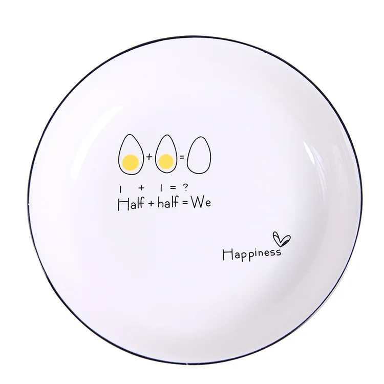 Минималистичная индивидуальная посуда керамическая тарелка основное блюдо