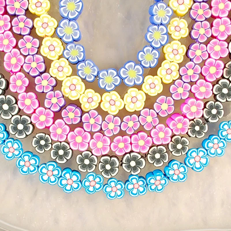 

Flower Shape Spacer Mixed Polymer Clay Beads Drum Beads ​For Jewelry Making DIY Handmade Bracelet Necklace Accessories
