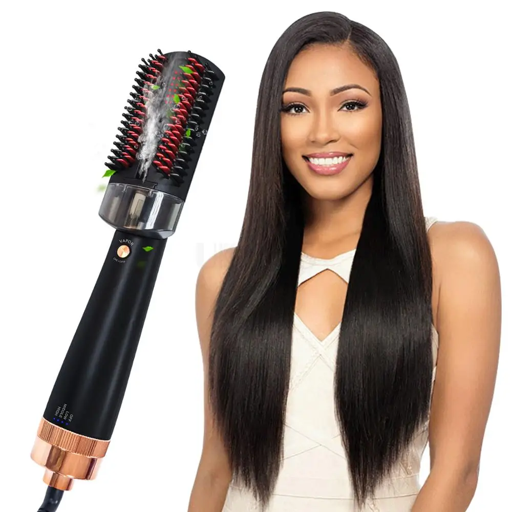 

Hair Dryer 3 In 1 Infrared hot-air brush hair Salon straightener Hair Dryer spray Hair Straightener All In One Hair Style Tools