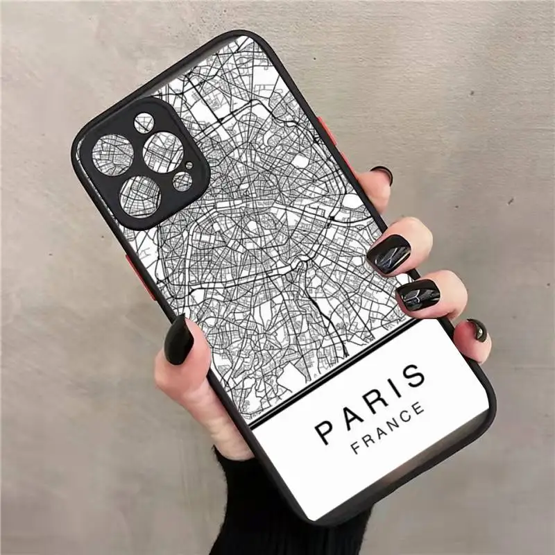 Чехол для телефона с изображением карты города Лондона Матовый Прозрачный чехол