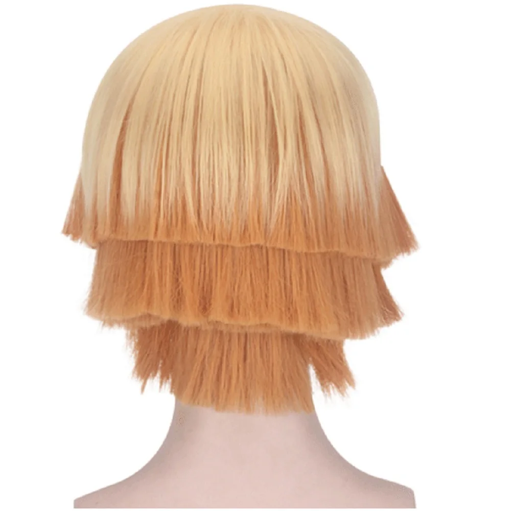 

Agatsuma Zenitsu Wig Kimetsu no Yaiba Demon Slayer Yellow Synthetic Heat Resistant Hair Agatsuma Zenitsu Cosplay