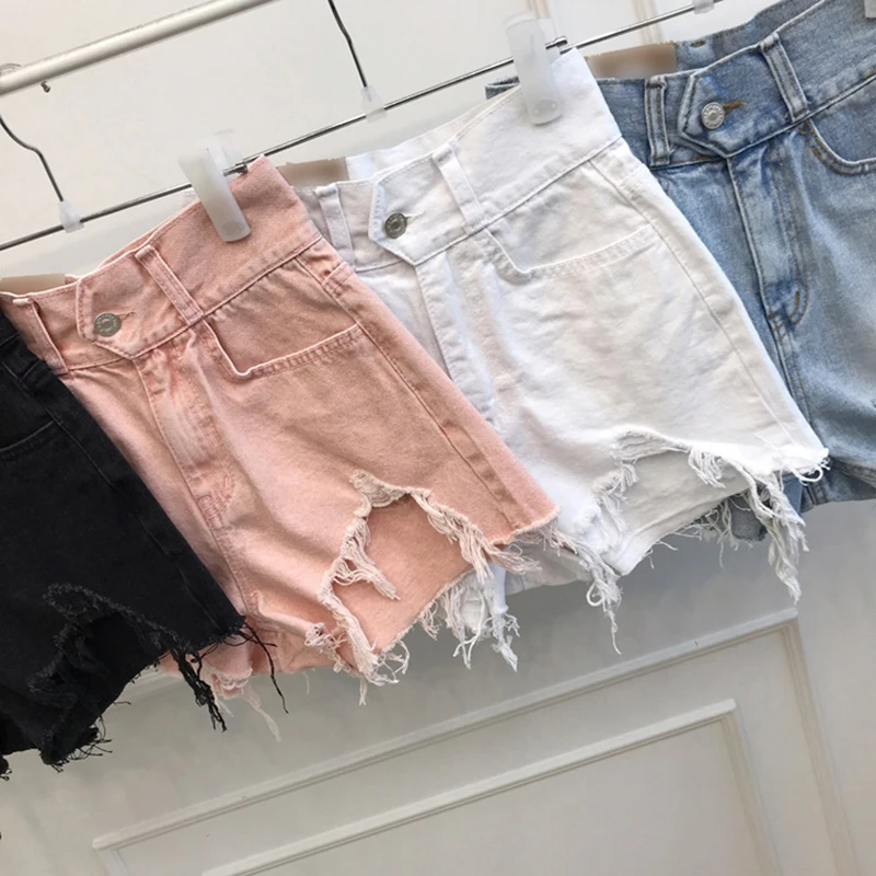 

Vintage Ripped Jeans Shorts Women Plus Size High Waist Denim Shorts Female Summer Chic Streetwear Stylish Sexy Hot Shorts Girls