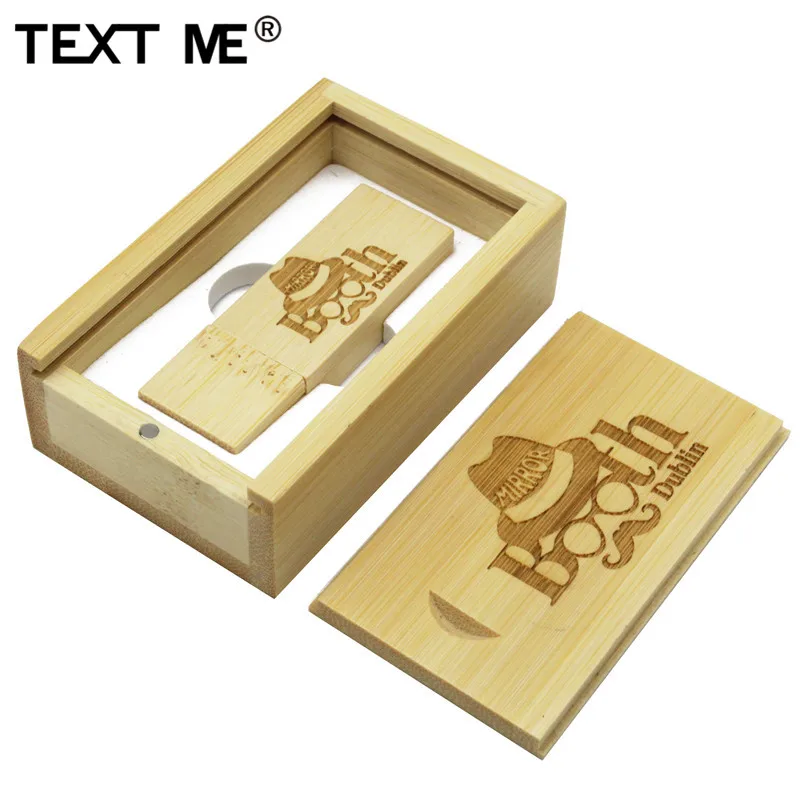 Текстовый MECarbonized бамбук Орех Деревянный+ коробка логотип usb флэш-накопитель 4 ГБ 8 ГБ 16 ГБ 32 ГБ 64 ГБ usb 2,0 фотография Подарок U
