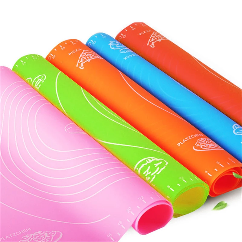 

50x70cm Non-Stick Silicone Mat Rolling Dough Pad Pastry Bakeware Kitchen Tools parent-child interactive Kids Handmade DIY Toys