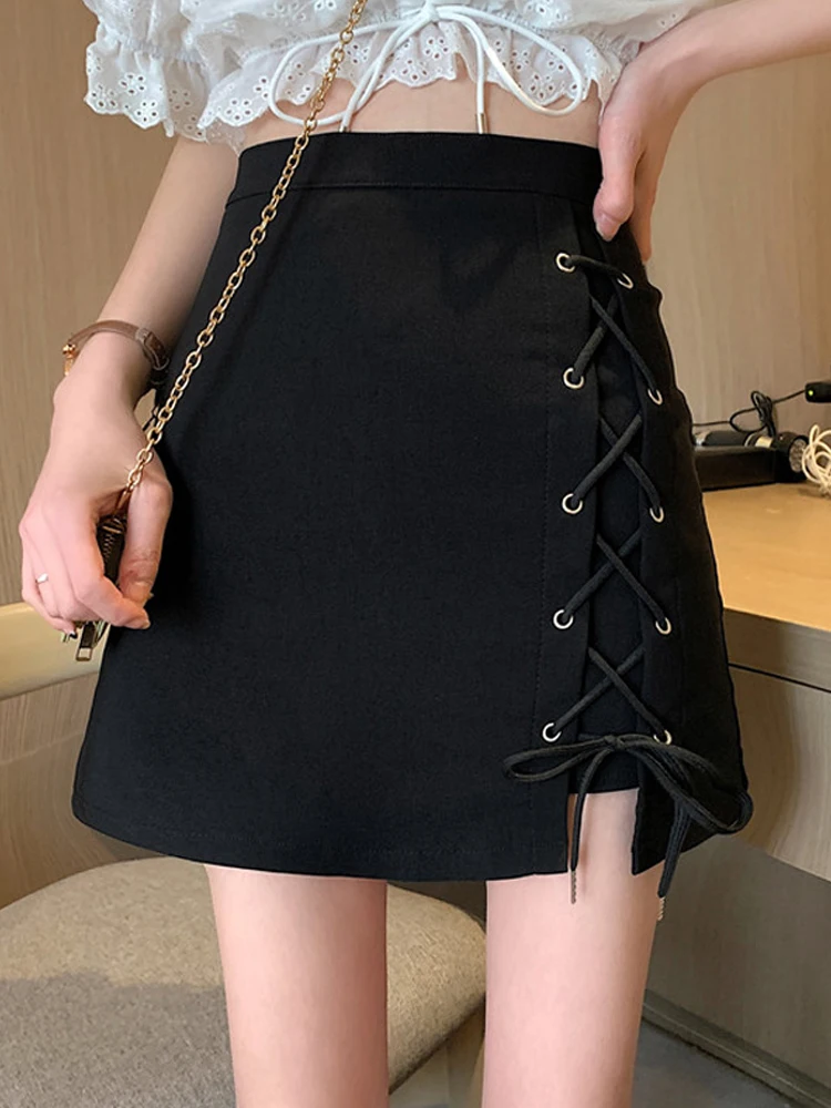 

Sannian Autumn/winter 2020 New Skirt Black Bag Hip Skirt Half-length Skirts Women Summer Design High Waist A-line Skirts Clothes