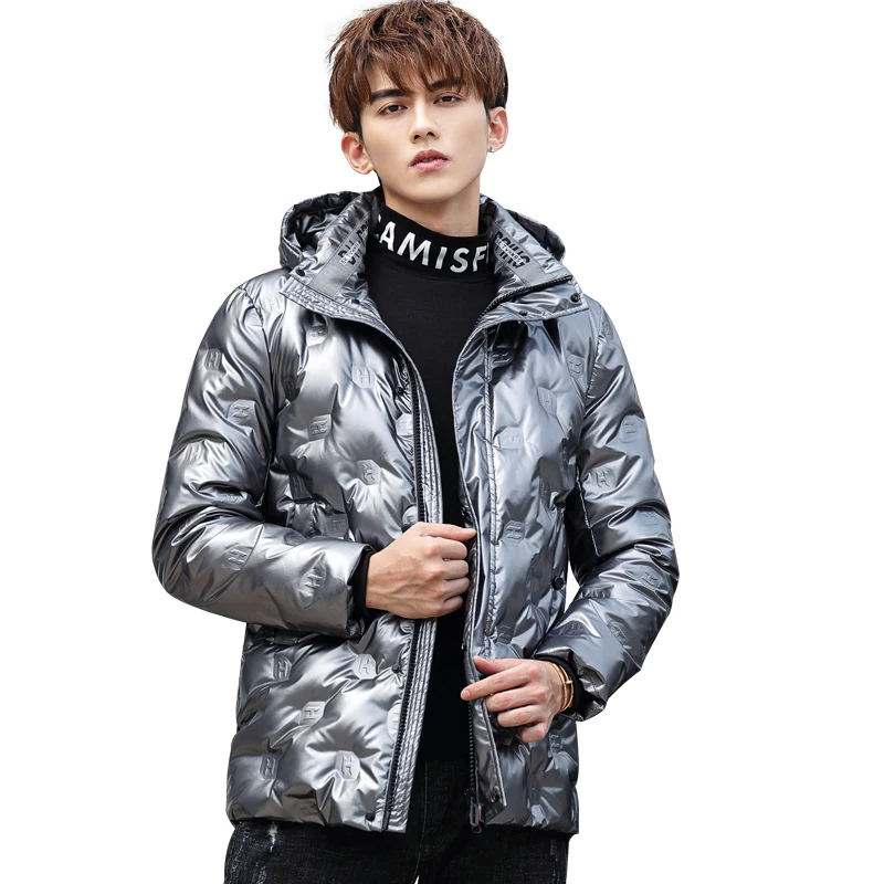 Men Down Jacket  90% White Duck Down Hooded Man High Quality Long Coat Thick Warm Men Down Coats