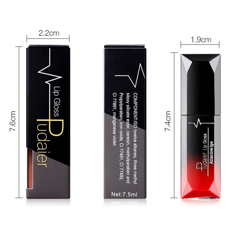 

Matte Liquid Lipstick Waterproof Lip Gloss Metallic Waterproof Lip Balm Sexy Red Lip Tint 21 Colors Long Lasting Makeup Tool