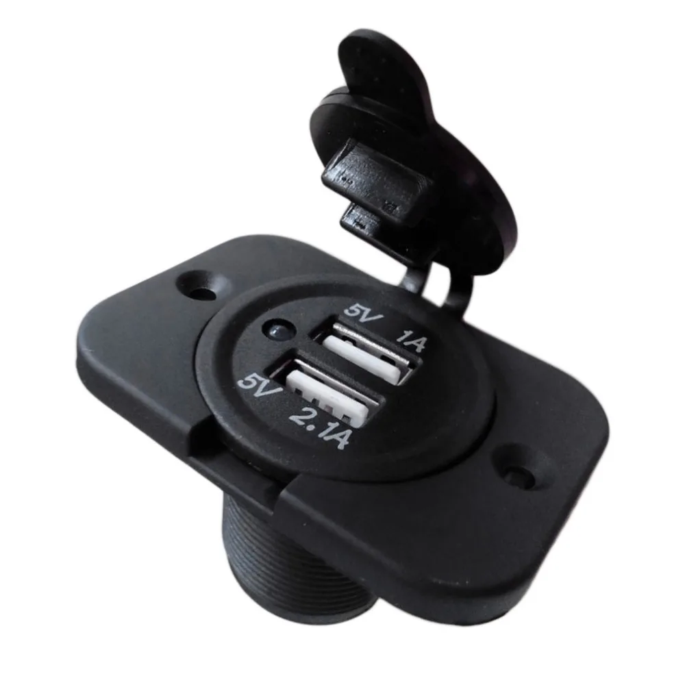 

1 шт. 12 В Двойное Зарядное устройство USB розетка с панельным креплением Лодка Грузовик Авто