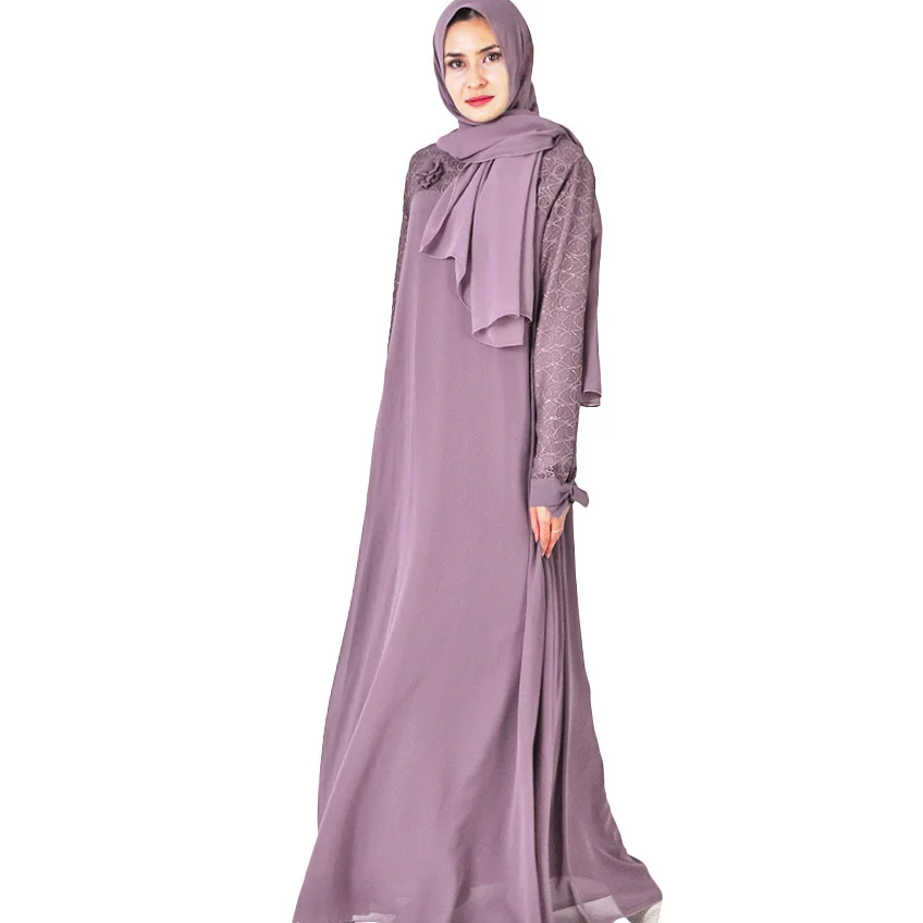 2021 мусульманская женская одежда, мусульманский костюм, длинное платье, кружевная широкая пышная газовая юбка Abbe Абая для женщин, турецкий к...