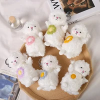 cute lamb pendant sheep doll keychain kawaii sheep doll bag ornament keychain plush lamb toy keychain birthday gifts
