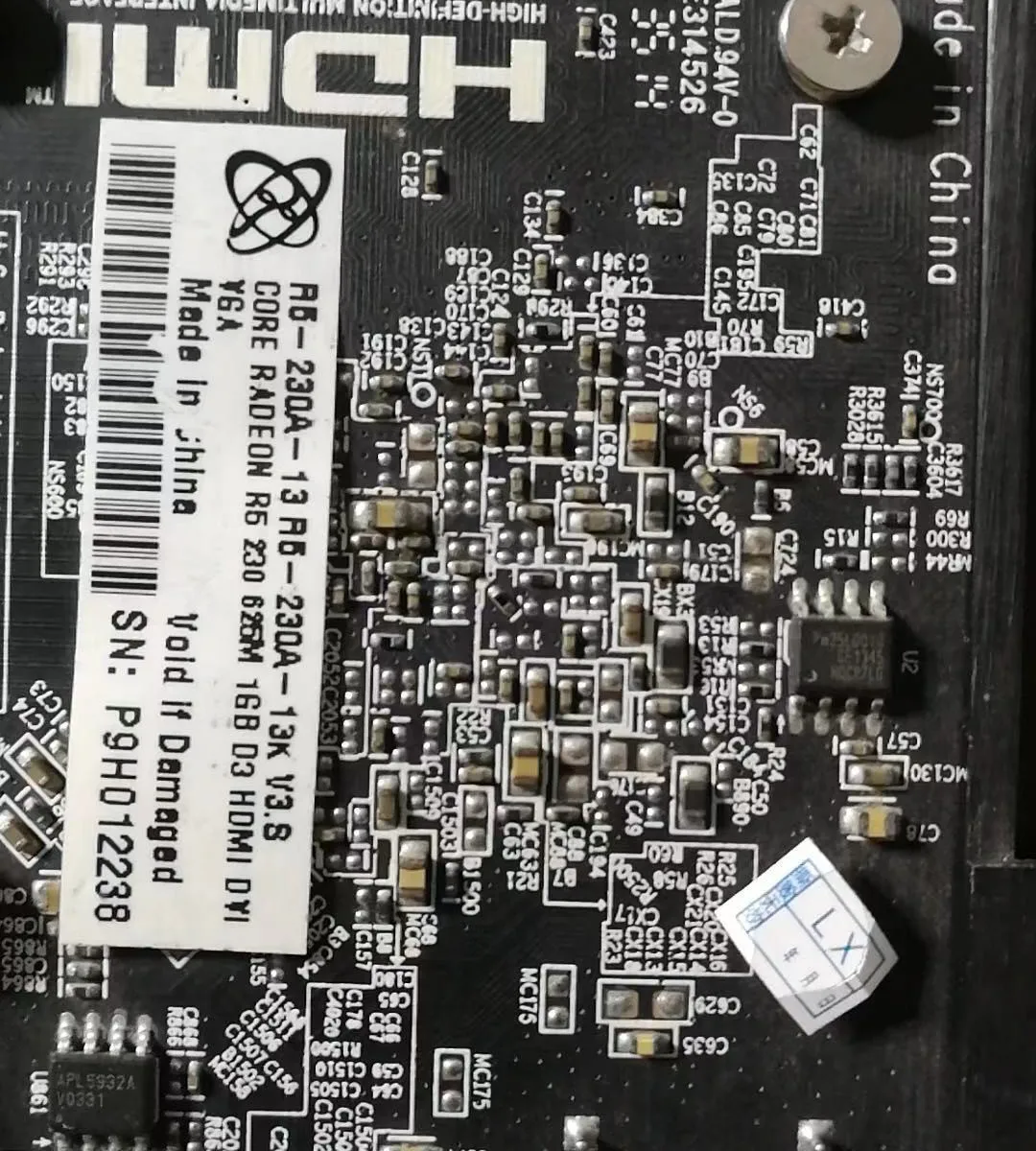 Оригинальная б/у XFX Radeon R5 230A 2GB видеокарты GPU R5230A 2 Гб GDDR3 64bit Графика Экран карты