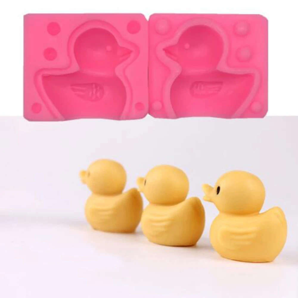 Силиконовая 3D форма в виде утки Симпатичные животные помадка мыло глина для