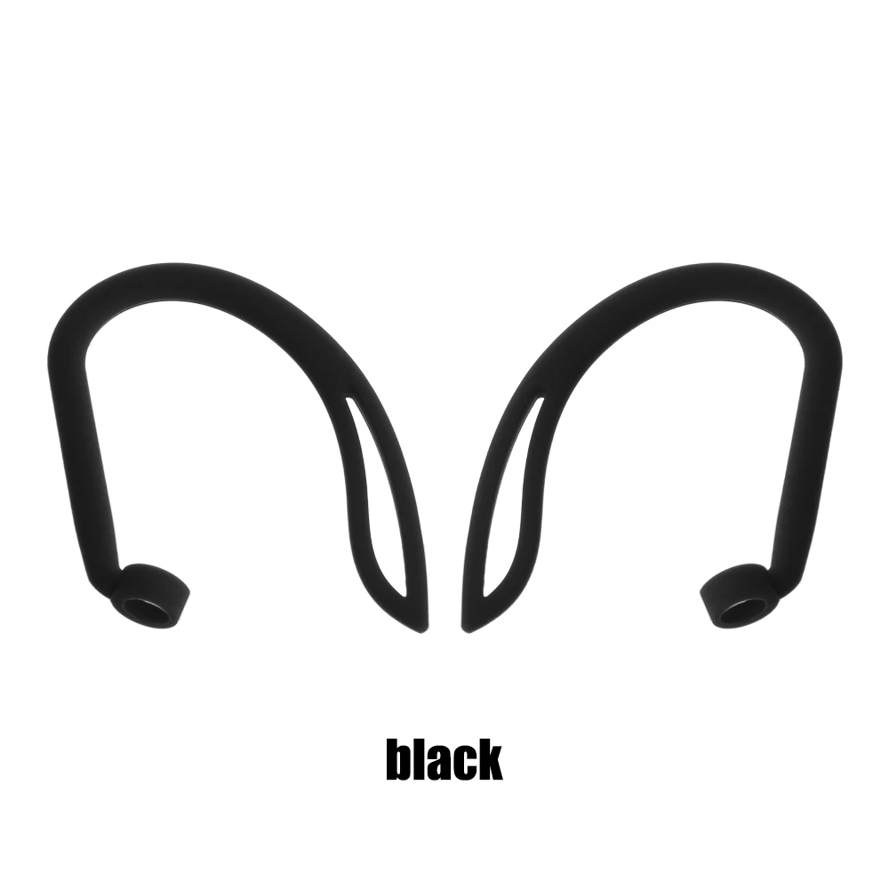 black Защитные Крючки Держатель безопасности подходят крючки для Airpods Apple беспроводные наушники аксессуары силиконовые спортивные анти-потеря ушной крючок - Цвет: black