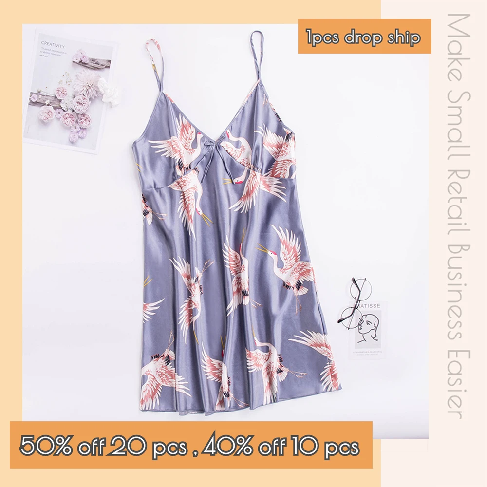 Размера плюс опт сексуальное одежда для сна ночное платье женщин с рисунком