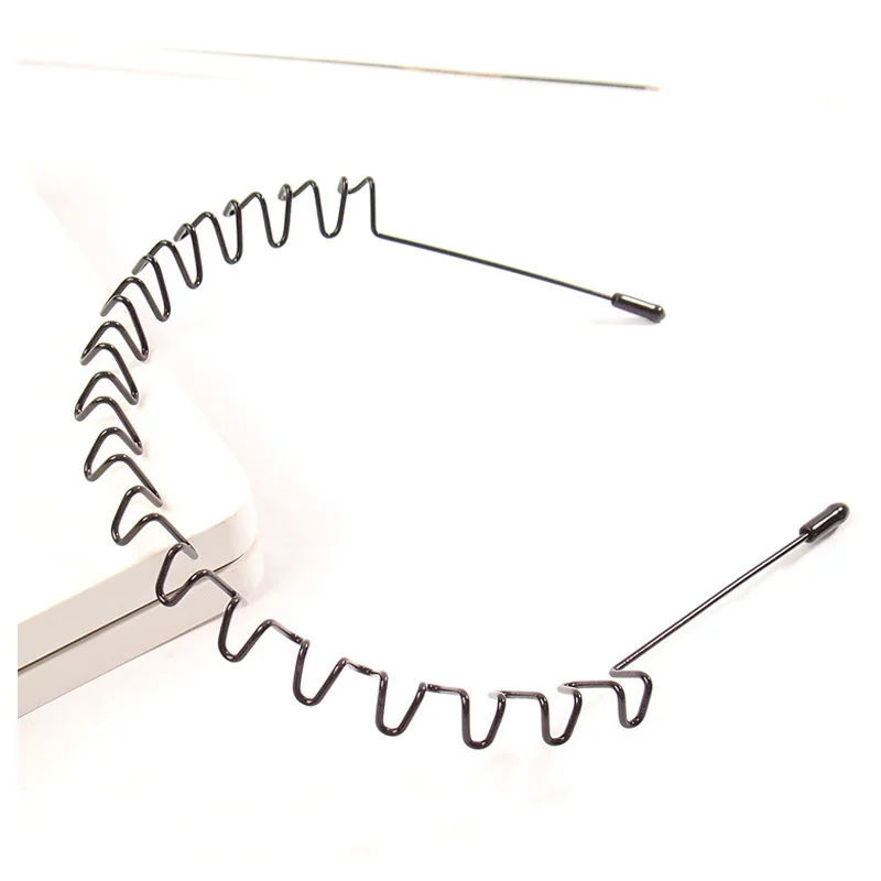 

Men Korea Japan Male Invisible Sports Hairbands Tide Simple Balck Gold Hair Band Anti-skid Wave Metal Hairpin Hair Accessories