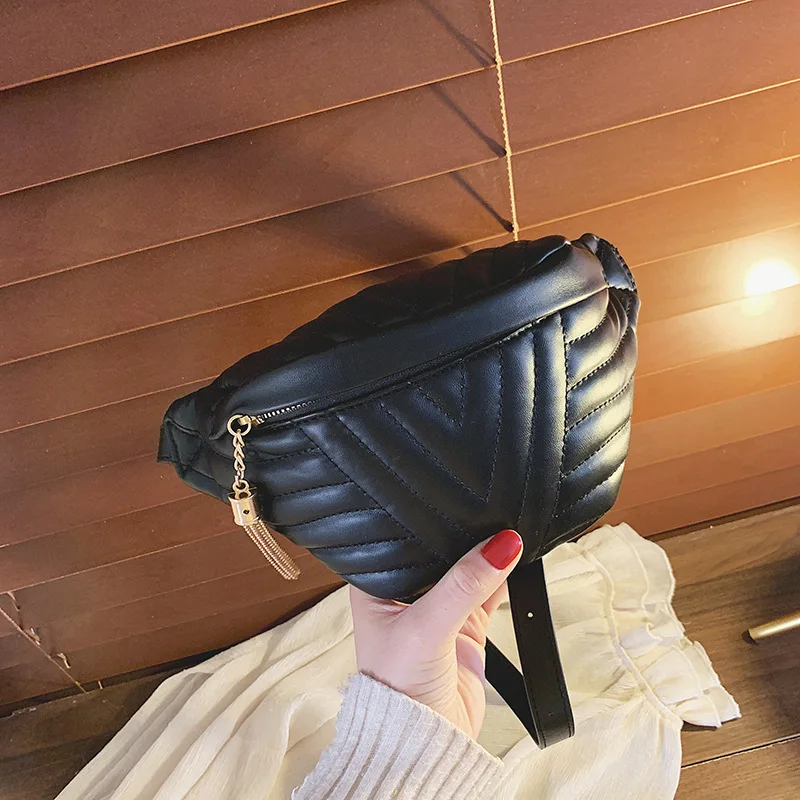 

2020 Fashion Women Messenger Belt Bag Pack leather Waist Bags Girl Travel Small Fanny Chest Pack Ladies Mini Shoulder Bag