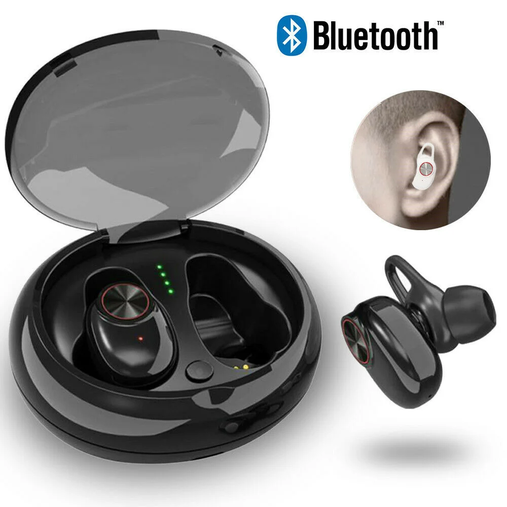 

Écouteur Bluetooth Sans Fil Oreillette Stéréo Microphone avec Boîte de Recharge