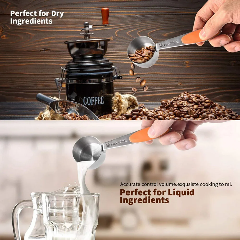 

Measuring Cups and Spoons Stainless Steel Teaspoon Flour Teaspoon Measure Coffee Baking Accessories Kitchen Gadgets Cooking Tool