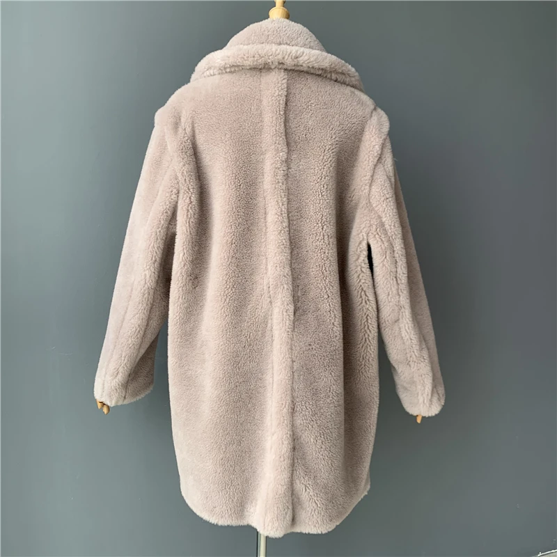 MAOMAOFUR, Настоящая Шерсть, плюшевое пальто для женщин, новая мода, настоящая овчина, меховая куртка, женская, теплая, негабаритная, зимняя верхняя одежда, шерстяная одежда