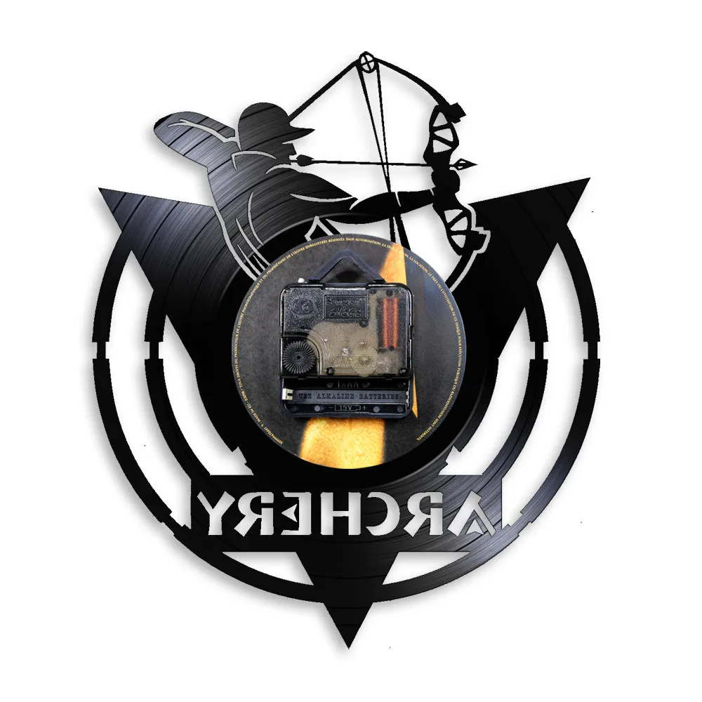 Стрелы в руках воинов лук для стрельбы из лука настенные часы с логотипом