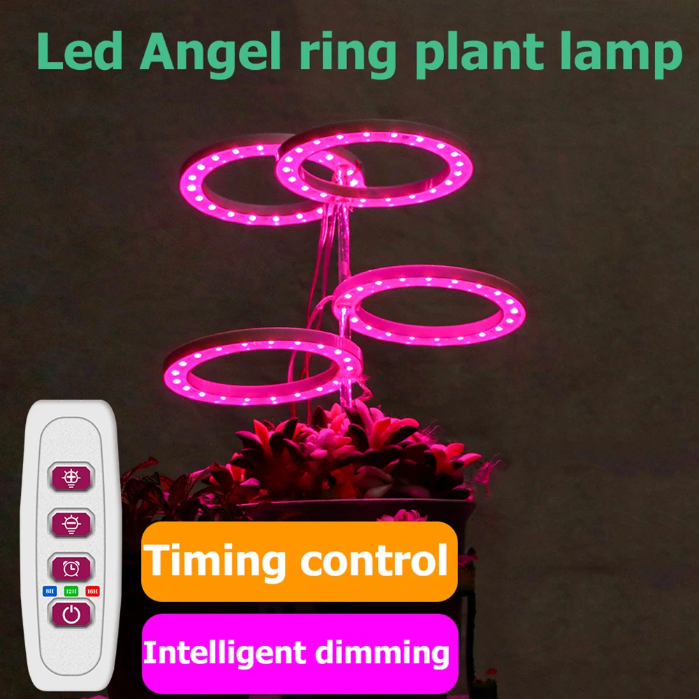 

Angel Three Ring Growing Lights USB Phyto Lamp Plants Full Spectrum Sunlight Indoor Nursery Home Flower Lights