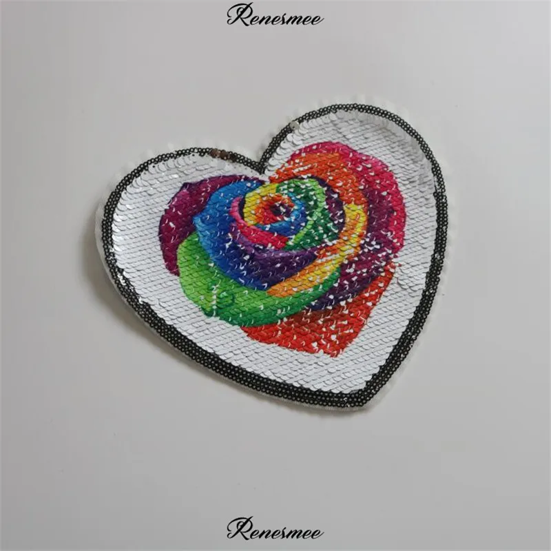 1 шт. блестки сердце вышитые ткани наклейки украшения из пришиты на DIY без клея