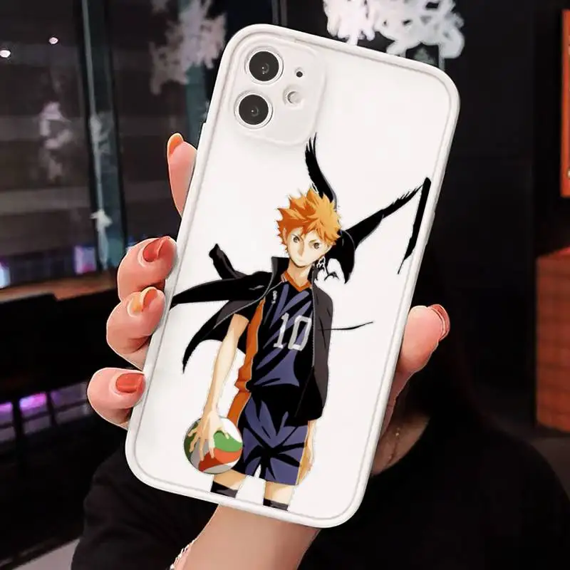 

Cute Japan Anime Oya Haikyuu Phone Case matte transparent For white Clear Funda iPhone 7 8 x xs xr 11 12 pro plus max mini