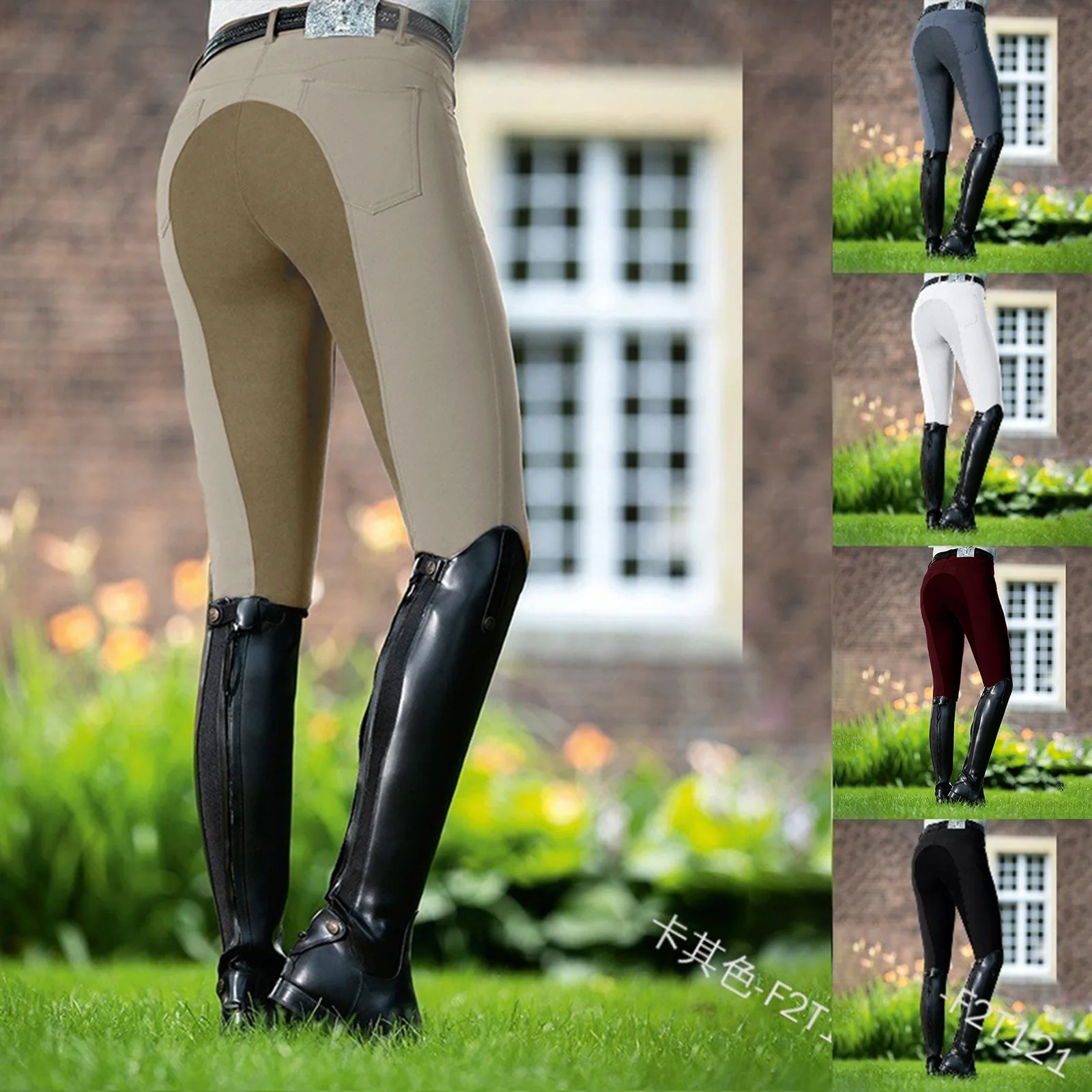 

Women's Khaki Legging 2021 Fall Fashion New European Ladies Tight Stretch Trousers Casual Leggings Skinny Riding Pants for Women
