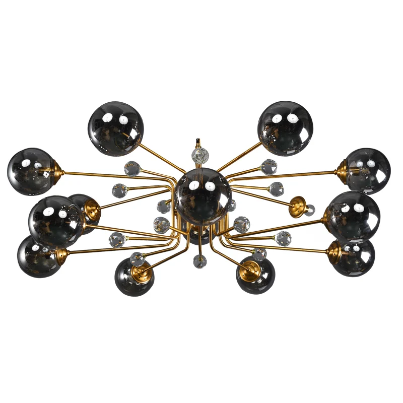 

Modern Glass Ball Chandeliers Led Indoor Hanging Lamps Living Room Kitchen Dining Bedroom Suspension Lighting Luxury Lights Gold
