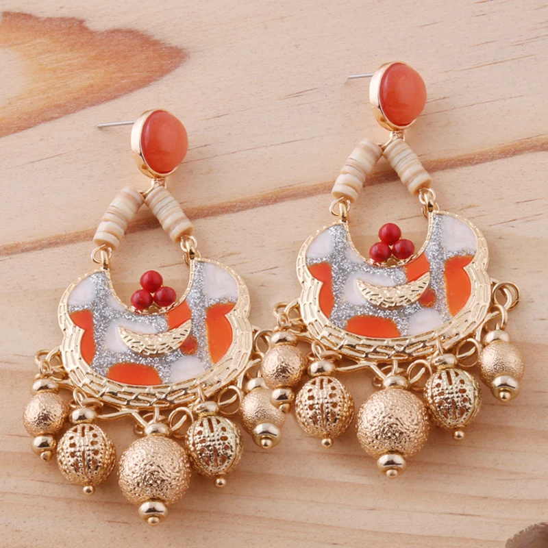 NeeFu WoFu Charm Earring Woman Drop Natural Stone Crystal Dangle Zinc Alloy Large Long Brinco Manual Ear Accessories Oorbellen | Украшения