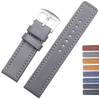 18mm 20mm watchband vintage cow leather watch band bracelet multicolors grey strap pin buckle watchband belt accessories