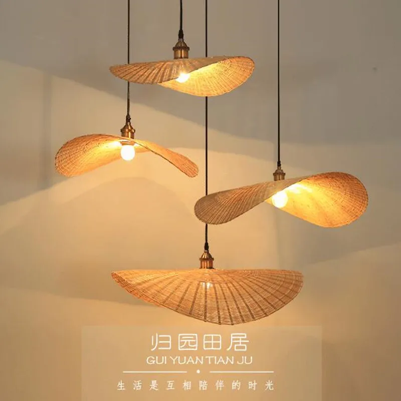 Новая китайская бамбуковая люстра светильники японский татами Подвесная лампа