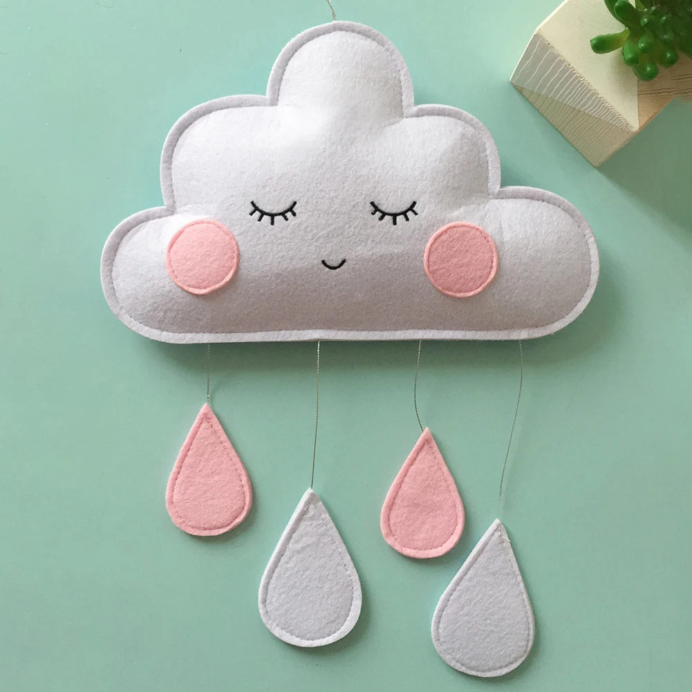 Nordic Cloud Raindrop Hanging Ornament Baby Bed Tent Pendant Kids Room Decor hot | Дом и сад