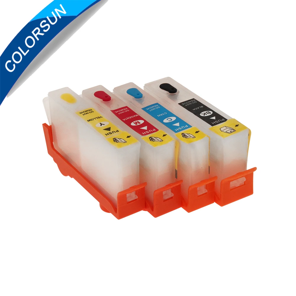Colorsun 4 шт. многоразовый картридж для чернил HP 903 904 902 OfficeJet 6950 6956 Pro 6960 6970 с чипами