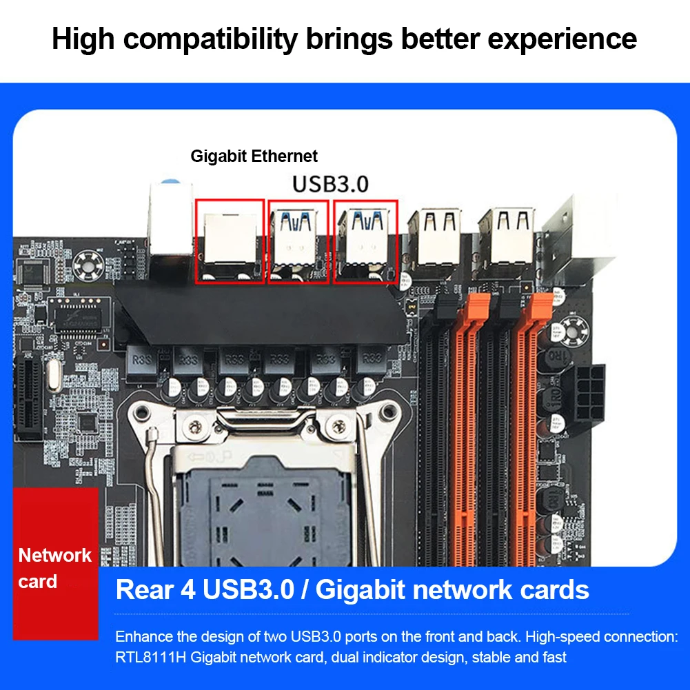 X99 Процессор DDR4 памяти материнская плата печатная модуля двойной Серверная LGA2011 3