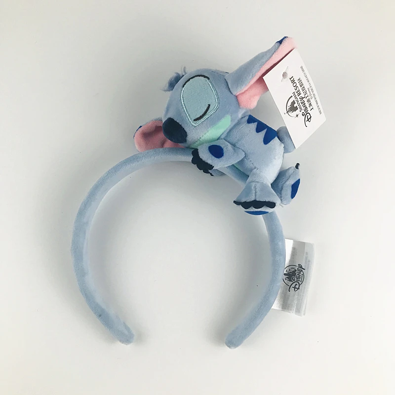 stitch Новинка Минни Микки Дональд поросенок Тигр Спящая Ститч Мария Салли медведь уши костюм косплей плюшевая повязка на голову для взрослых/детей подарок - Цвет: stitch