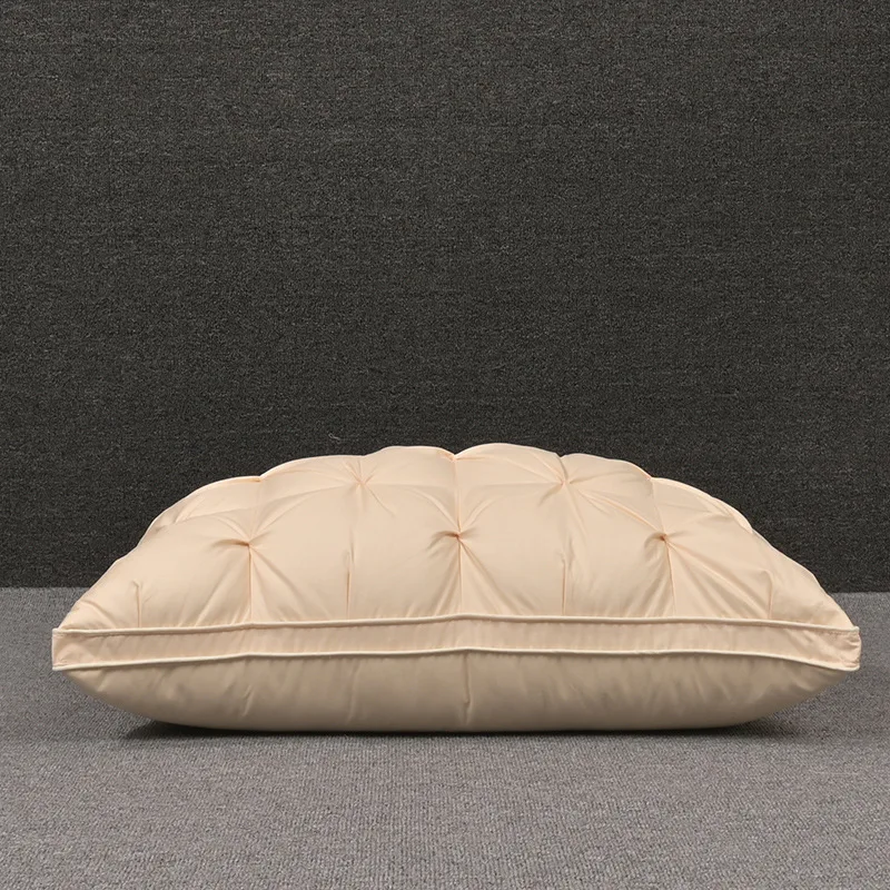 White Goose Down Feather Bed Pillow For Sleep Core Five-star Hotel Velvet Neck | Дом и сад