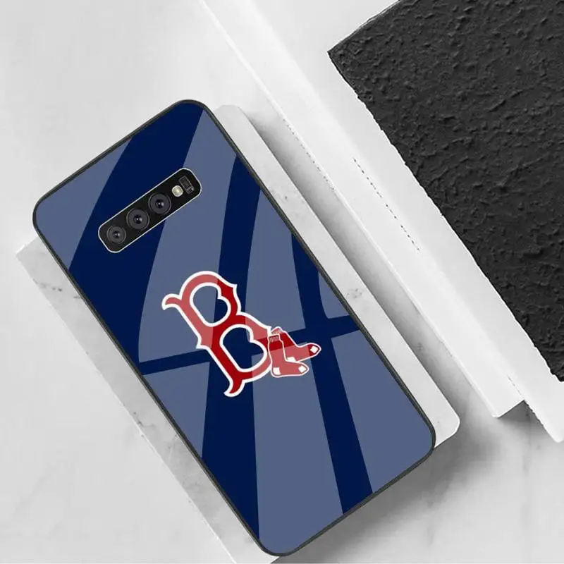 

Boston Red Sox Phone Case Tempered Glass For Samsung S6 7 8 9 10 20 Plus Ultra Note8 9 10 10pro