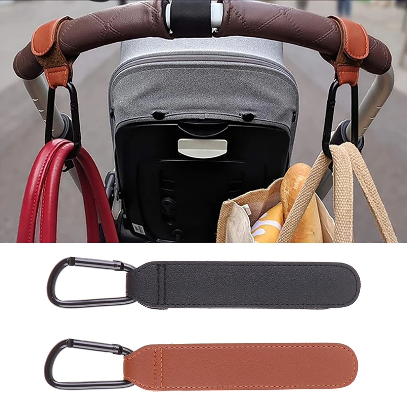 

1pcs PU Leather Baby Bag Stroller Hook Pram Rotate 360 Degree Rotatable Cart Organizer Pram Hook Stroller Accessories