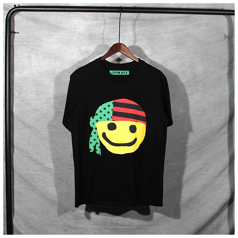 

Street punk style CPFM.XYZ T Shirt 2021 summer high street fashion new 100% cotton Smiley printed T-shirt men/women