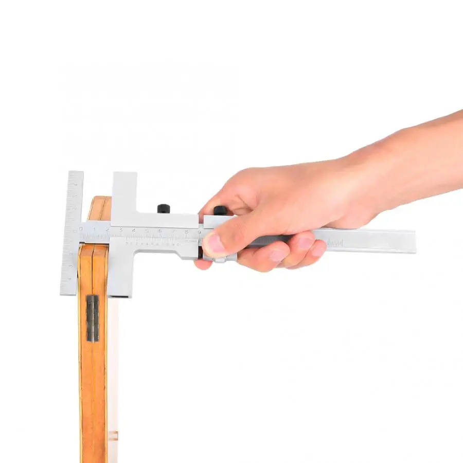 

T-Type Vernier Caliper with Fine Adjustment Carbon Steel Ruler Measuring Tool 0-160mm