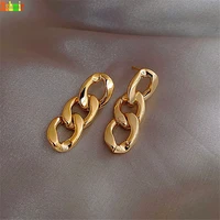 kshmir earrings punk earrings 2020 new style chain earrings simple design earrings and jewelry chain metallic geometric women