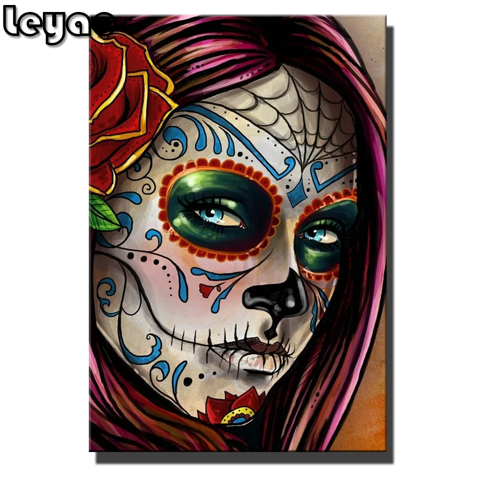 Алмазная 5D картина сделай сам мексиканское искусство сахарный череп Catrina Calavera