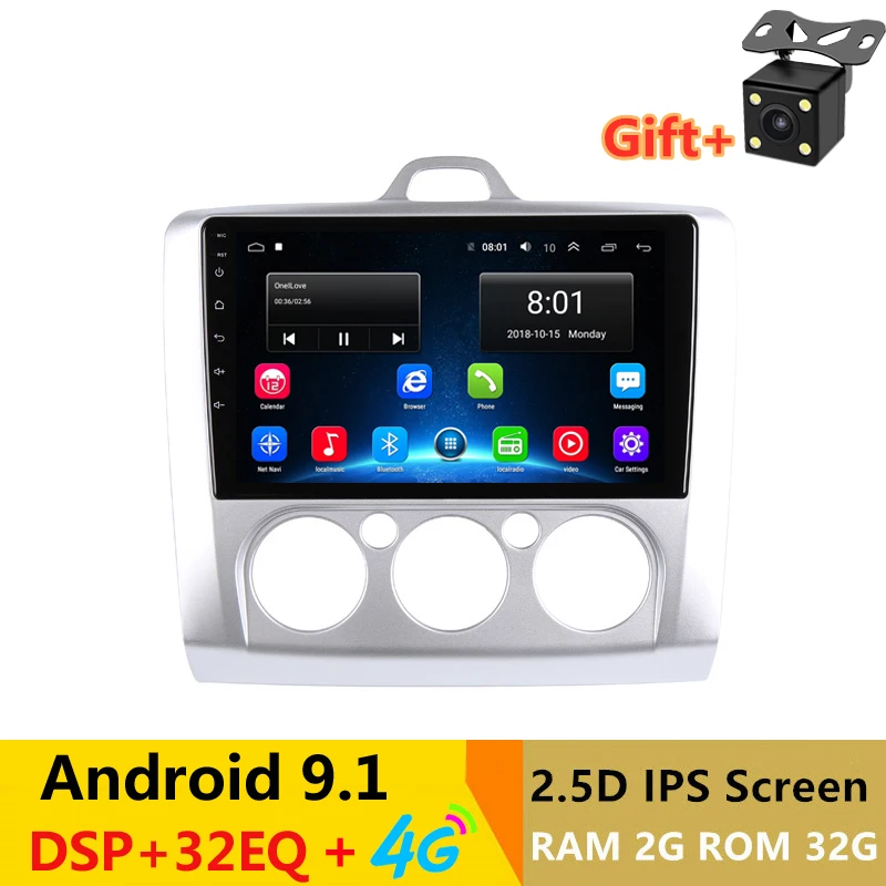 9 &quot2G RAM 32G ROM Android автомобильный DVD видео плеер GPS для ford focus 2 3 2006 2007 2008 2009 2010 2011 аудио