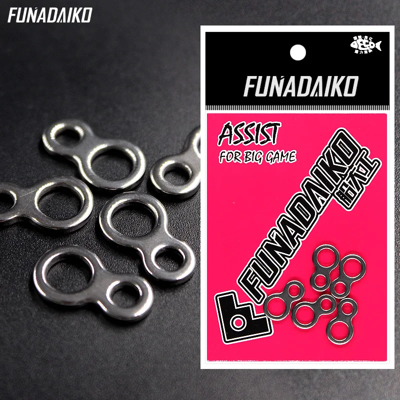 FUNADAIKO, нержавеющая сталь, для рыбалки, Сплит, уплотнительные кольца, плоский, для рыбалки, поворотный узел, приманка, двойная петля, быстрая замена, для рыбалки, раздельные кольца - Цвет: 3.0  6pcs