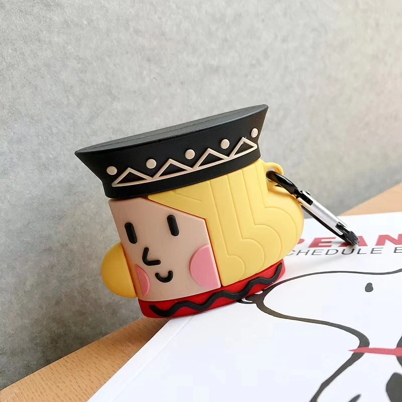 Poker king queen 3D чехол для Apple AirPods 1 2 pro 3 зарядная коробка мягкий силиконовый