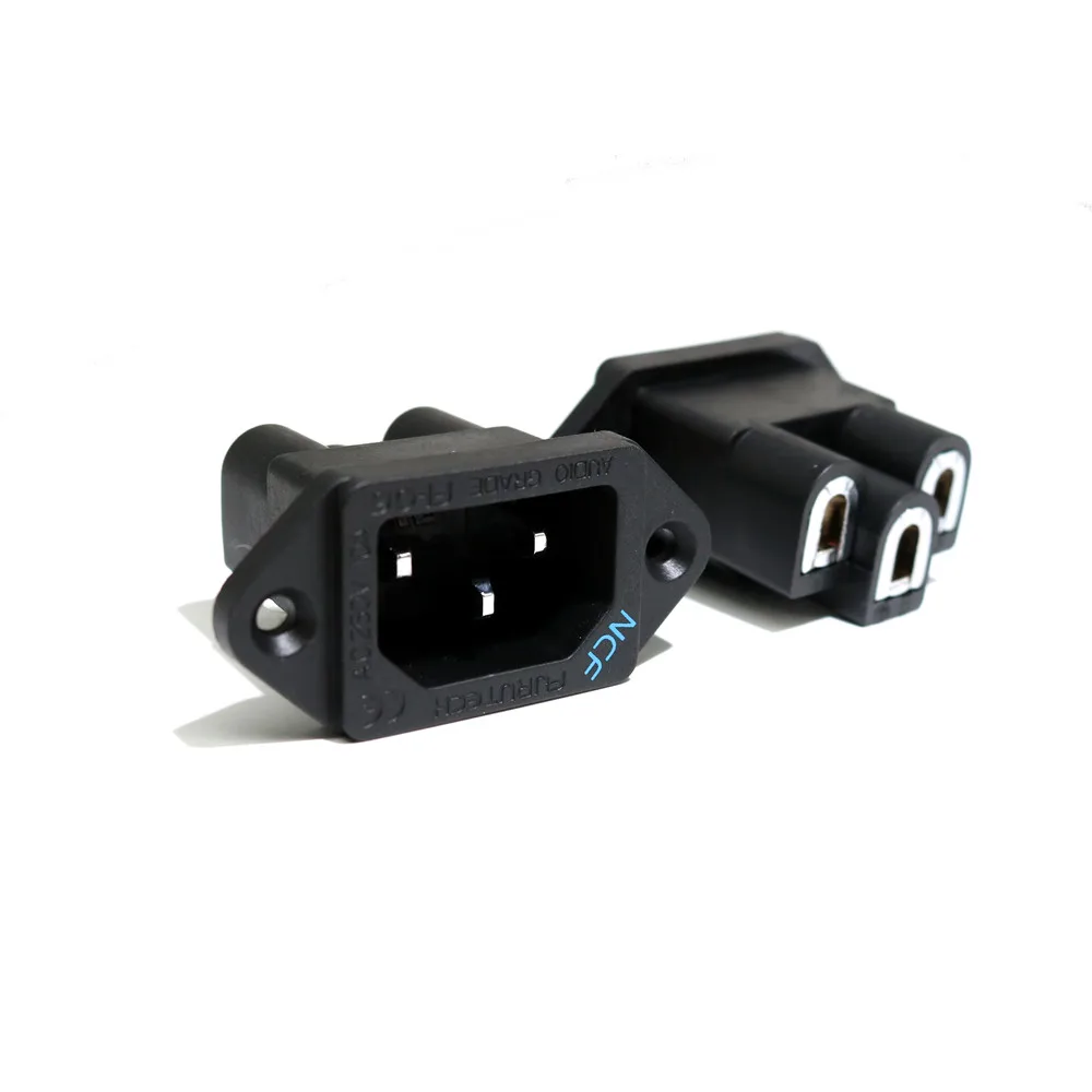 yivosound hi-end DIY HIFI plating Rhodium IEC inlet Power 3-pin plug socket AC 250V 10A |
