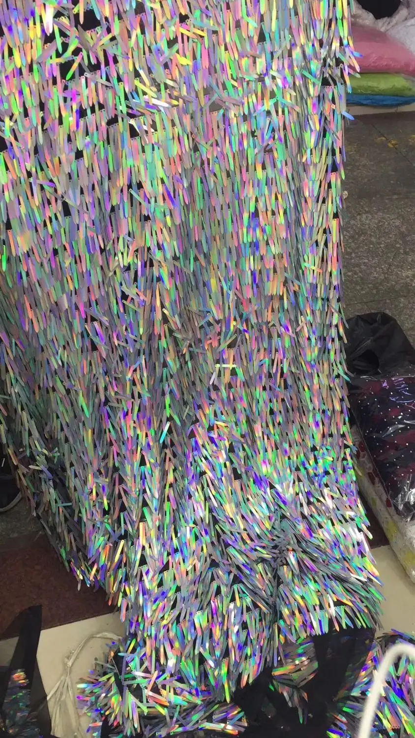 Новинка красивая кружевная ткань с крупными блестками ручная работа 3d цветок