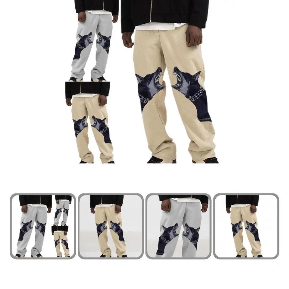 

Hip-hop Style Fabulous Streetwear Men Trousers Quick Dry Men Pants Breathable for Home