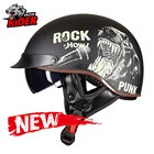 Мотоциклетный шлем GXT в стиле ретро, винтажный, полулицевой, для скутера, байкера, мотошлем, сертификация Casco Moto DOT